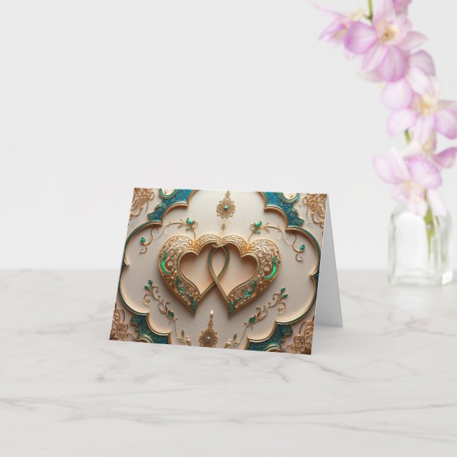 Glückwunsch Postkarte Mabrouk (Orchidee)