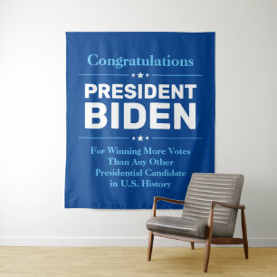 Glückwunsch Präsident Biden Most Voted Candidate B Wandteppich