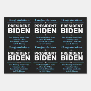 Glückwunsch Präsident Biden Most Voted Candidate Geschenkpapier Set