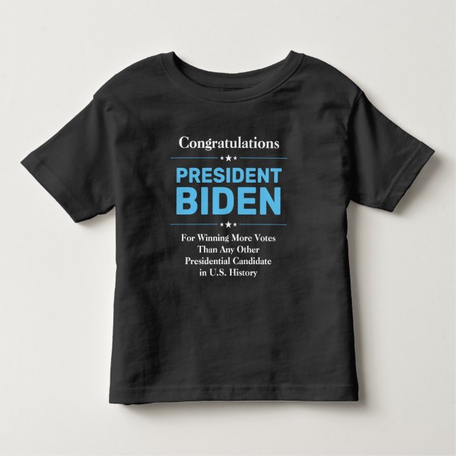 Glückwunsch Präsident Biden Most Voted Candidate Kleinkind T-shirt (Vorderseite)
