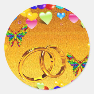 Glückwunsch_ Runder Aufkleber