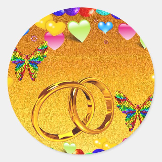 Glückwunsch_ Runder Aufkleber (Vorderseite)