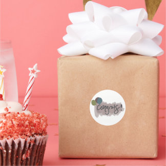 Glückwunsch Runder Aufkleber