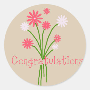 Glückwunsch Runder Aufkleber