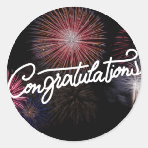 Glückwunsch Runder Aufkleber