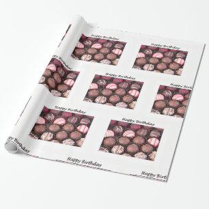 Glückwunsch-Schokoladentrüffel-Geschenkpapier Geschenkpapier