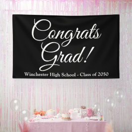 Glückwunsch schreiben schwarze benutzerdefinierte  banner