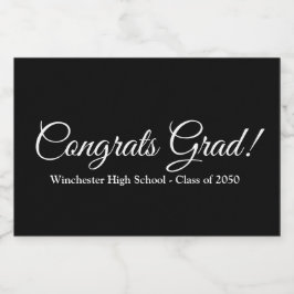 Glückwunsch schreiben schwarze benutzerdefinierte  lebensmitteletikett