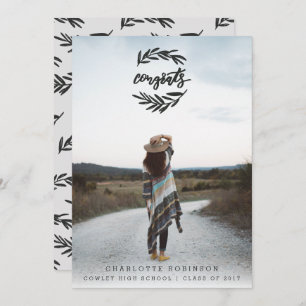 Glückwunsch SCHWARZEN UND WEISS Einladung