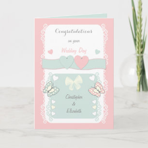 Glückwunsch Shabby Chic Hochzeitstag Gruß Karte