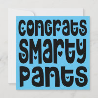 Glückwunsch Smarty Pants Texthearts Prüfung blau