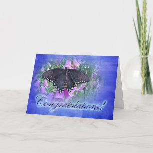 Glückwunsch - Spicebush Frack Butterfly Karte
