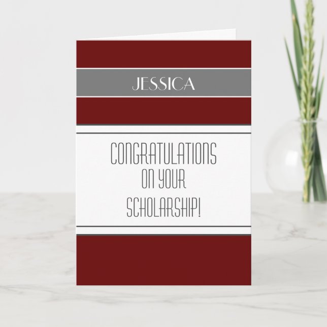 Glückwunsch Stipendienkarte Karte (Vorderseite)