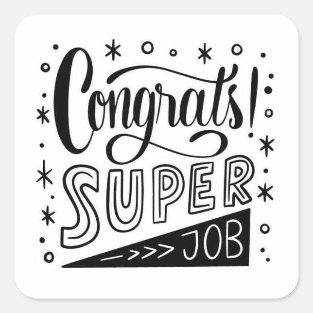 Glückwunsch Super Job Classic Round Aufkleber (Vorderseite)