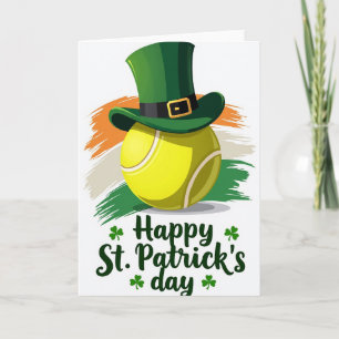 Glückwunsch-Tennis-St.-Patricks-Tag-Karte Karte