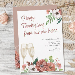 Glückwunsch Thanksgiving aus der neuen Zuhause Her Ankündigung