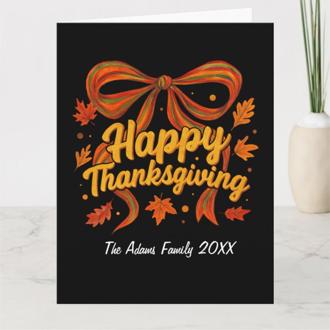 Glückwunsch Thanksgiving Faltes Holidaycard , viel Dankeskarte (Vorderseite)