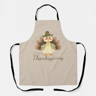 Glückwunsch Thanksgiving Niedliche Türkei Fall Bro Schürze