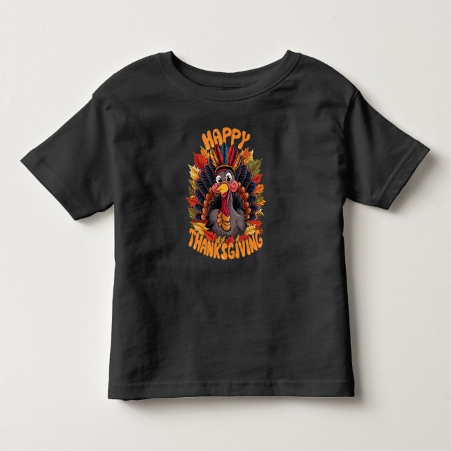 Glückwunsch Thanksgiving Türkei Familie Fall Kleinkind T-shirt (Vorderseite)