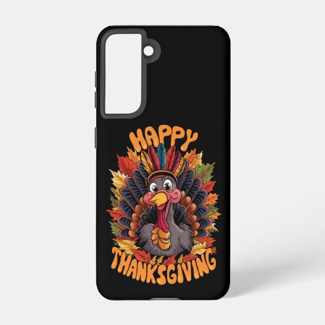 Glückwunsch Thanksgiving Türkei Familie Fall Samsung Galaxy Hülle (Rückseite)
