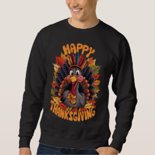Glückwunsch Thanksgiving Türkei Familie Fall Sweatshirt
