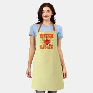 Glückwunsch Thanksgiving Türkei mit Kuchen Schürze