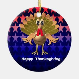 Glückwunsch Thanksgiving Türkei, Personalisiert Keramik Ornament