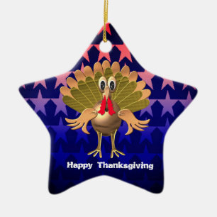 Glückwunsch Thanksgiving Türkei, Personalisiert Keramik Ornament