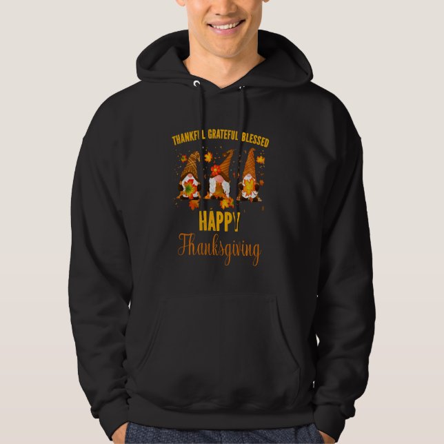 Glückwunsch Thanksgiving Turkey Pajama Dankbarkeit Hoodie (Vorderseite)