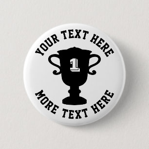 Glückwunsch Trophäe Tasse 1 Platz Preis Button
