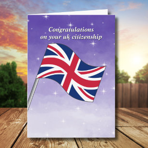Glückwunsch UK Citizenship Britain Flag Karte