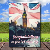 Glückwunsch UK Citizenship Britain Flag