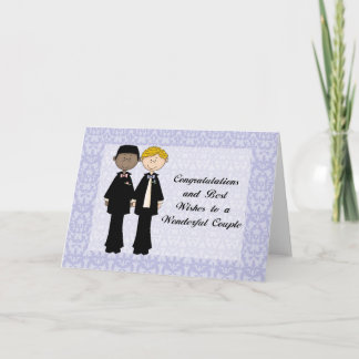 Glückwunsch und die besten Wünsche Gay Male Weddin Karte