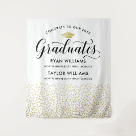 Glückwunsch unseres Goldenen Konfetti-Party Wandteppich