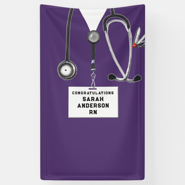 Glückwunsch von Krankenschwestern und Abschlüssen Banner (Vertikal)