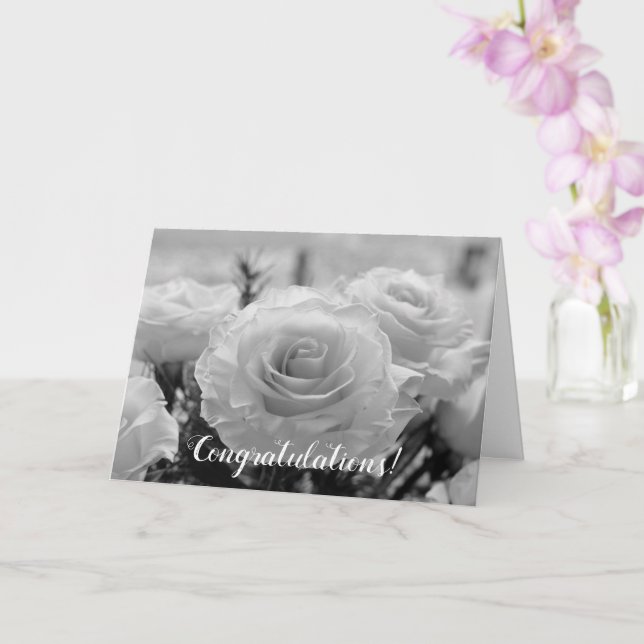 Glückwunsch White Roses Wedding Card Karte (Orchidee)