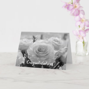 Glückwunsch White Roses Wedding Card Karte
