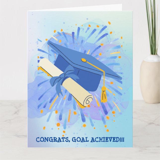 GLÜCKWUNSCH, ZIEL GECHIEVT!!! KARTE (Vorderseite)