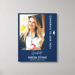 Glückwunsch zu unserem modernen Foto der Graduate Leinwanddruck