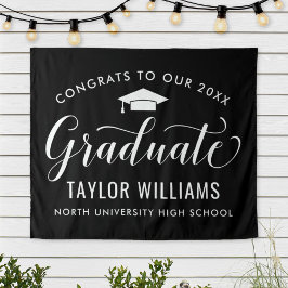 Glückwunsch zu unserem Schwarzen Abschluss 2023 Wandteppich