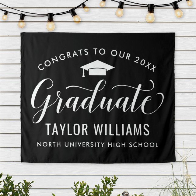 Glückwunsch zu unserem Schwarzen Abschluss 2023 Wandteppich (Von Creator hochgeladen)