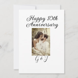 Glückwunsch zum 10. Hochzeitstag Foto Paar Name Bu Einladung