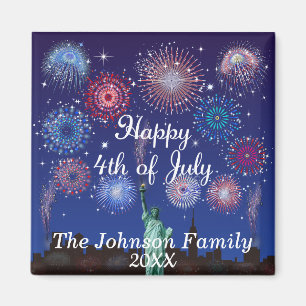 Glückwunsch zum 4. Juli in New York Magnet