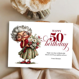 Glückwunsch zum 50. Geburtstag lustige Frau Karte 