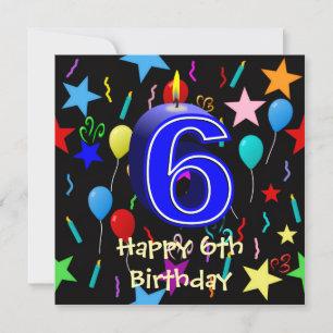 Glückwunsch zum 6. Geburtstag Karte