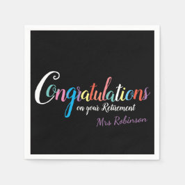 Glückwunsch zum Ausscheiden von Lehrern Serviette