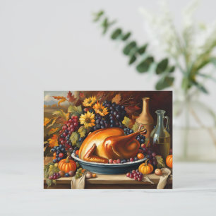 Glückwunsch zum Erntedankfest, farbenfrohe Feier, Postkarte