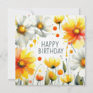 Glückwunsch zum Geburtstag Blumenrahmenkarte Feiertagskarte