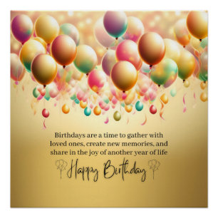 Glückwunsch zum Geburtstag Poster