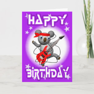 Glückwunsch zum Geburtstag von Guitar Koala von Va Karte